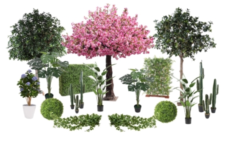 Location de végétaux d'arbres et de plantes artificielles